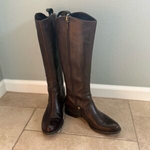 Franco Sarto Brown Heeled Riding Boots